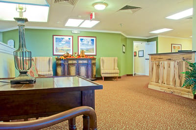 Interior common area with seating and decor