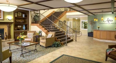 Interior view of the lobby and reception area