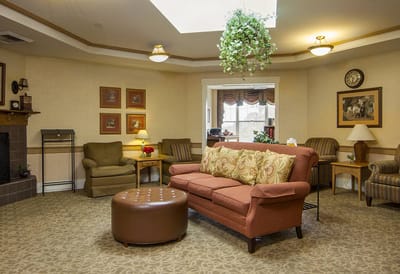 Cozy common area with comfortable seating and decor