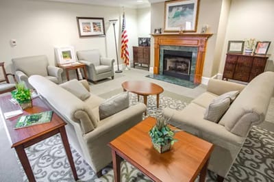 Common area with seating and decor
