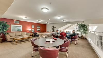 Residents socializing in a common area