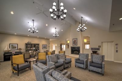 Bright and inviting common area with comfortable seating