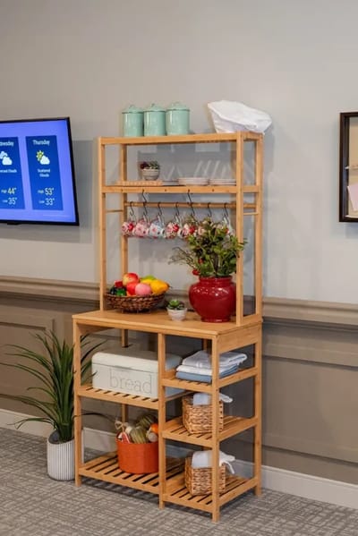Decorative food display in a common area