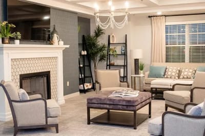 Bright and inviting common area in the facility
