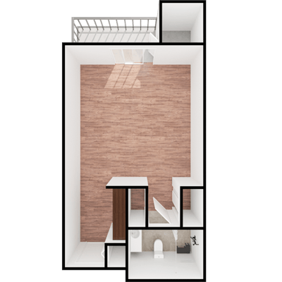 Architectural floor plan with living space layout