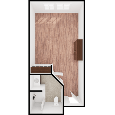 Floor plan of a resident room