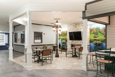 Common area with seating and decor