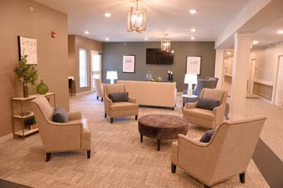 Cozy common area with seating and décor