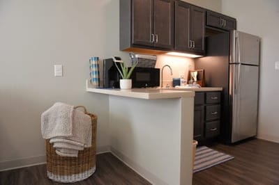 Cozy kitchen area with modern appliances