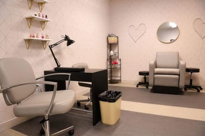 Interior of a beauty salon area for residents