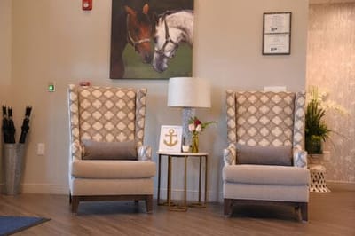 Cozy seating area with decorative touches