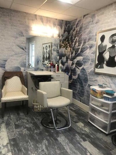 Interior view of a beauty salon in the facility
