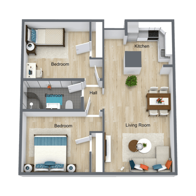 Architectural floor plan showing layout of rooms