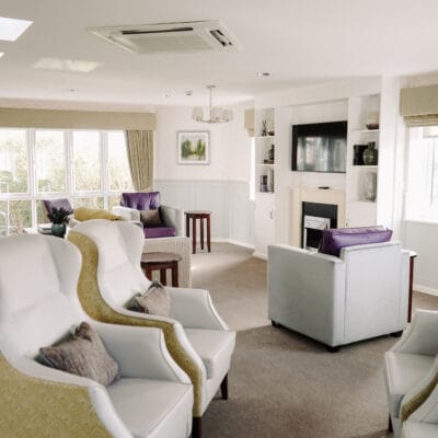 Bright common area with comfortable seating