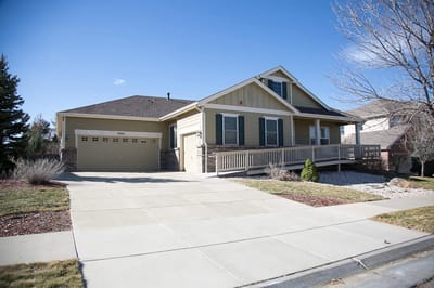 Exterior view of an assisted living house