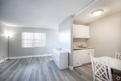 Bright, clean interior of a resident unit.