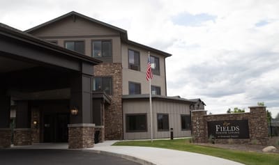 Exterior view of Fields Senior Living building
