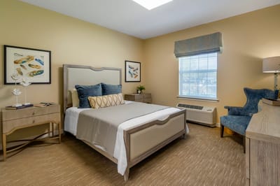Bright and cozy private resident room with decor