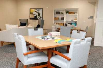 Common area with seating and games