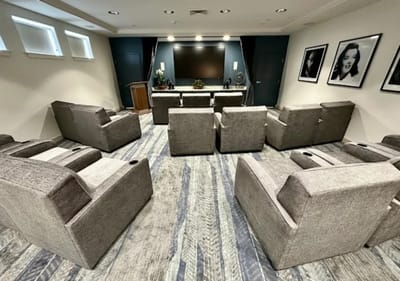 A cozy common area with comfortable seating