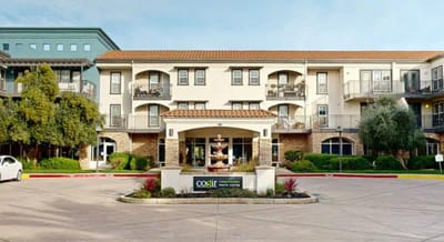 Exterior view of Cadence at Olney with fountain