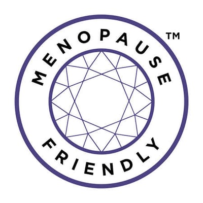 Menopause Friendly logo in circular design