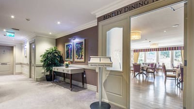 Interior view of the dining room with elegant decor