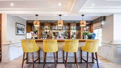 Interior view of a modern bar area