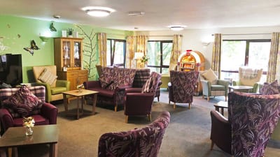 Bright common area with comfortable seating