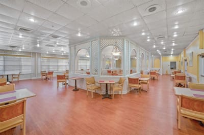 Dining area with tables and chairs