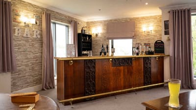 Interior view of a bar area in a facility lounge