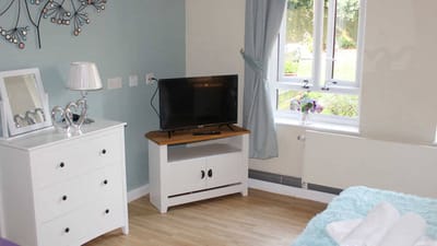 Cozy interior of a resident room with furnishings