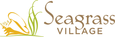 Seagrass Village logo with a stylized shell