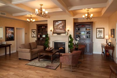 Cozy common area with seating and decor