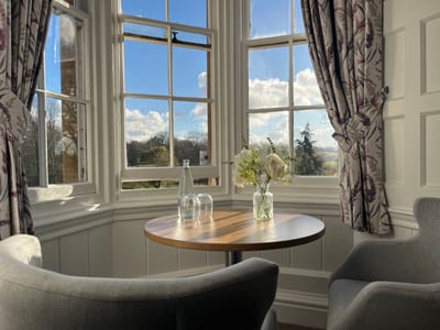 Cozy seating area with a view of clouds