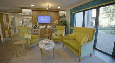 Bright common area with comfortable seating
