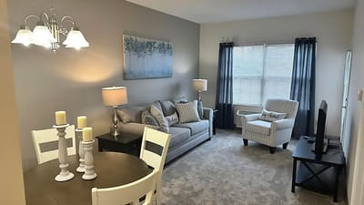 Cozy interior living space of a resident room