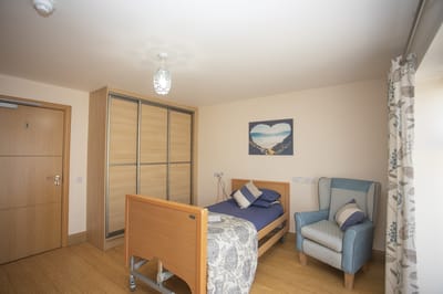 Bright and cozy interior of a resident room