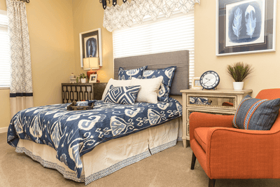 Stylish interior of a resident's room with decor