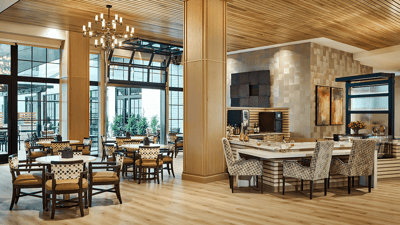 Bright dining area with elegant furnishings
