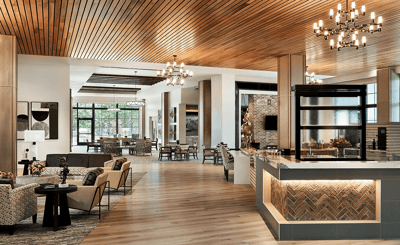 Interior common area of a senior living facility