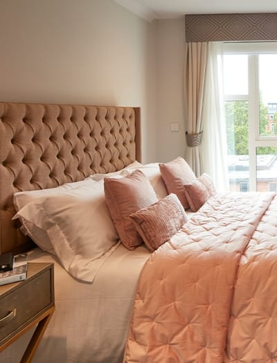 Cozy private room with a bed and decor