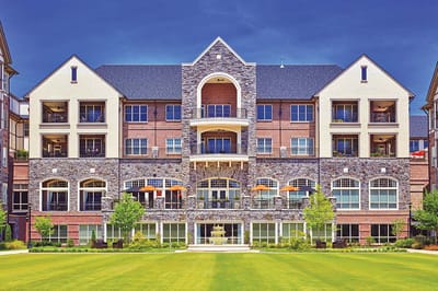 Exterior view of Peachtree Hills Place building