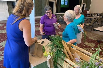 Residents participating in a group activity in a common area
