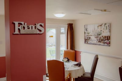 Dining area with decor and outdoor view
