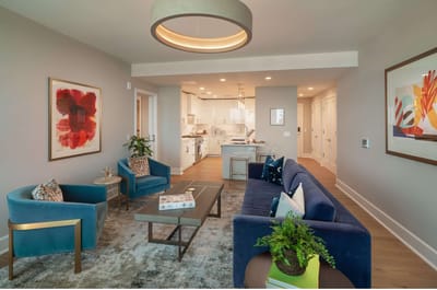 Modern interior living space in a facility