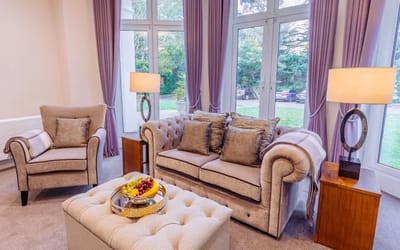 Elegant lounge area with comfortable seating.