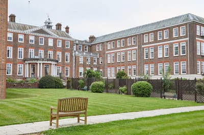 Exterior view of Woodside House and garden