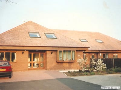 Exterior view of a residential facility building.