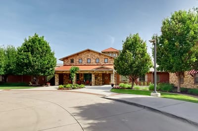Exterior view of Willow Bend facility with trees